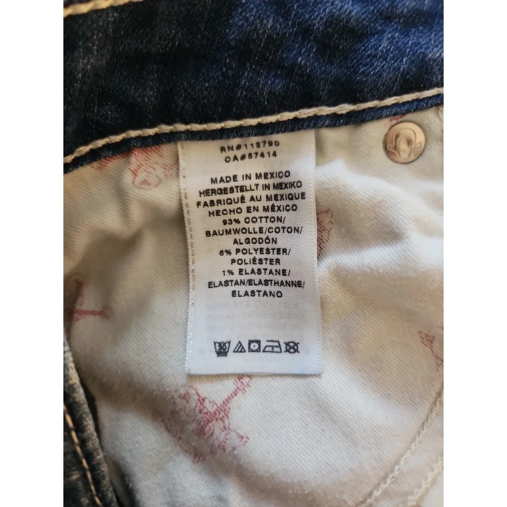 True Religion Cosmic Splatter‎ Skinny Flap Low 31 X 31 Stretch Streetwear Y2K